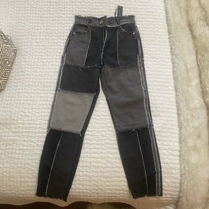 Maniere De Voir Patchwork Denim Jeans